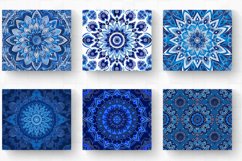 Blue Mandala Tumbler Wrap, 20oz Skinny Tumbler Wraps Product Image 2