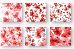 Watercolor Red Pastel Flowers Tumbler Wrap, 20oz Skinny Tumb Product Image 2
