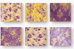 Purple Yellow Shabby Chic Tumbler Wrap, 20oz Skinny Tumbler Product Image 2