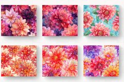 Watercolor Dahlia Flowers Tumbler Wrap, 20oz Skinny Tumbler Product Image 2