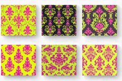 Neon Pink and Lime Damask Tumbler Wrap, 20oz Skinny Tumbler Product Image 2