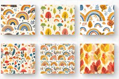 Autumn Rainbow Pattern Tumbler Wrap, 20oz Skinny Tumbler Wra Product Image 2