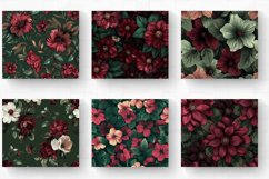 Emerald Burgundy Maroon Flowers Tumbler Wrap, 20oz Skinny Tu Product Image 2