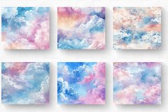 Watercolor Pastel Clouds Tumbler Wrap, 20oz Skinny Tumbler W Product Image 2
