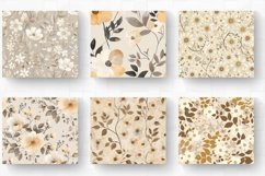 Neutral Beige Flowers Tumbler Wrap, 20oz Skinny Tumbler Wrap Product Image 2