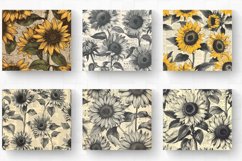 Vintage Newsprint Sunflowers Tumbler Wrap, 20oz Skinny Tumbl Product Image 2