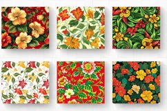 Red Green &amp; Yellow Floral Tumbler Wrap, 20oz Skinny Tumbler Product Image 2