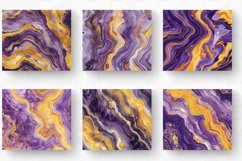 Purple &amp; Yellow Marble Agate Tumbler Wrap, 20oz Skinny Tumbl Product Image 2