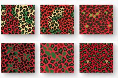 Red &amp; green Leopard Skin Christmas Tumbler Wrap, 20oz Skinny Product Image 2