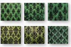Green and Black Damask Tumbler Wrap, 20oz Skinny Tumbler Wra Product Image 2