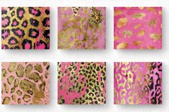 Pink and Gold Leopard Tumbler Wrap, 20oz Skinny Tumbler Wrap Product Image 2