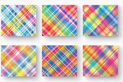 Rainbow Plaid Tumbler Wrap, 20oz Skinny Tumbler Wrap Product Image 2