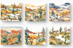 Watercolor Desert Landscape Tumbler Wrap, 20oz Skinny Tumble Product Image 2