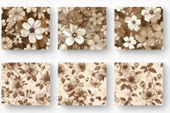 Sepia Flowers Tumbler Wrap, 20oz Skinny Tumbler Wraps Product Image 2