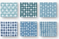 Winter Gingham Snowflakes Tumbler Wrap, 20oz Skinny Tumbler Product Image 2
