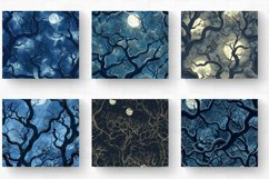 Mystic Moonlit Trees Tumbler Wrap, 20oz Skinny Tumbler Wraps Product Image 2