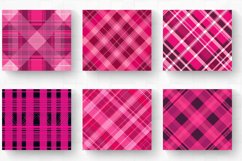 Hot Pink Plaid Tumbler Wrap, 20oz Skinny Tumbler Wrap Product Image 2