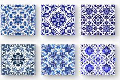 Portuguese Azulejo Blue Delft Tumbler Wrap, 20oz Skinny Tumb Product Image 2