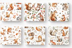 Watercolor Squirrel and Fox Tumbler Wraps, 20oz Skinny Tumbl Product Image 2