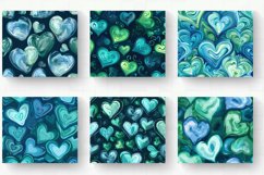 Blue Green Dreamy Heart Tumbler Wrap, 20oz Skinny Tumbler Wr Product Image 2