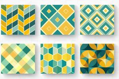 Yellow Teal Geometric Tumbler Wrap, 20oz Skinny Tumbler Wrap Product Image 2