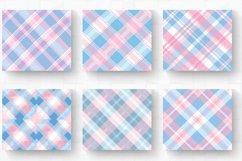 Baby Blue Pink Pastel Plaid Checkered Tumbler Wrap, 20oz Ski Product Image 2