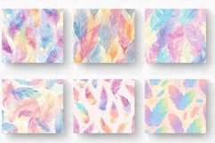 Pastel Rainbow Feathers Tumbler Wrap, 20oz Skinny Tumbler Wr Product Image 2