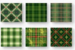 Green Plaid Christmas Tumbler Wrap, 20oz Skinny Tumbler Wrap Product Image 2