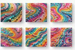 Colorful Rainbow Tumbler Wrap, 20oz Skinny Tumbler Wrap Product Image 2