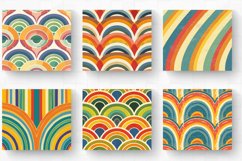 Rainbow Retro Tumbler Wrap, 20oz Skinny Tumbler Wraps Product Image 2