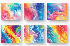 Rainbow Liquid Marble Tumbler Wrap, 20oz Skinny Tumbler Wrap Product Image 2