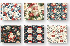 Retro Santa Floral Christmas Tumbler Wrap, 20oz Skinny Tumbl Product Image 2