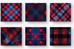 Blue and Red Winter Plaid Tumbler Wrap, 20oz Skinny Tumbler Product Image 2