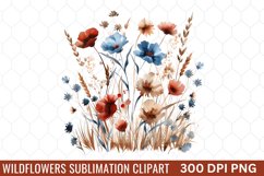 Wildflowers Sublimation Clipart Product Image 1
