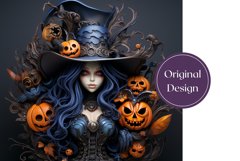 3D Halloween Witch Sublimation, 3D Halloween Tumbler Wrap Product Image 2
