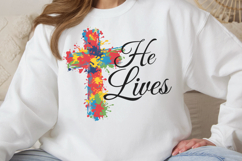 He lives PNG, Easter Sublimation PNG Product Image 2