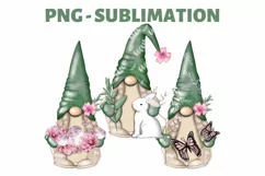 Floral Gnome Png | Sublimation Design | Three Girls Bloom Product Image 2