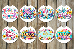 Motivating inscriptions | 8 Car coaster &amp; key chain designs Product Image 2