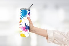 Colorful abstract splashes tumbler wrap sublimation design Product Image 2