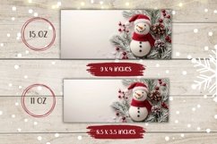Christmas Mug Template, Snowman Mug Wrap Design Product Image 2
