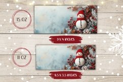 Christmas Mug Design, Cozy Snowman Mug Sublimation Product Image 2