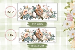 Easter Bunny Mug, Pastel Easter Eggs Mug Template Product Image 2