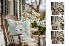 Easter Pillowcase, Easter Eggs Pillow Designs, Easter PNG Product Image 2