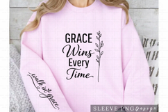 Grace Wins Every Time Christian Sleeve PNG Design Product Image 1