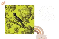 Cartoon Birds Pillow Case Design, Floral Pillow PNG Product Image 2