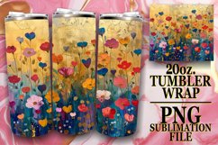 Fresh Flower Sublimation Tumbler Wrap 20oz Joy Product Image 1