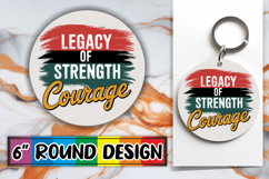 Blissful Round Keychains Sublimation, Juneteenth Product Image 1