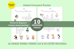 Preschool 10 Animal Crossword Activity Pages for Kids Product Image 3