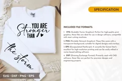 You Are Stronger Than the Storm SVG T-Shirt Design Product Image 2