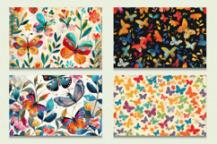 Colorful Floral Butterfly Cutting Boards sublimation Design Product Image 2